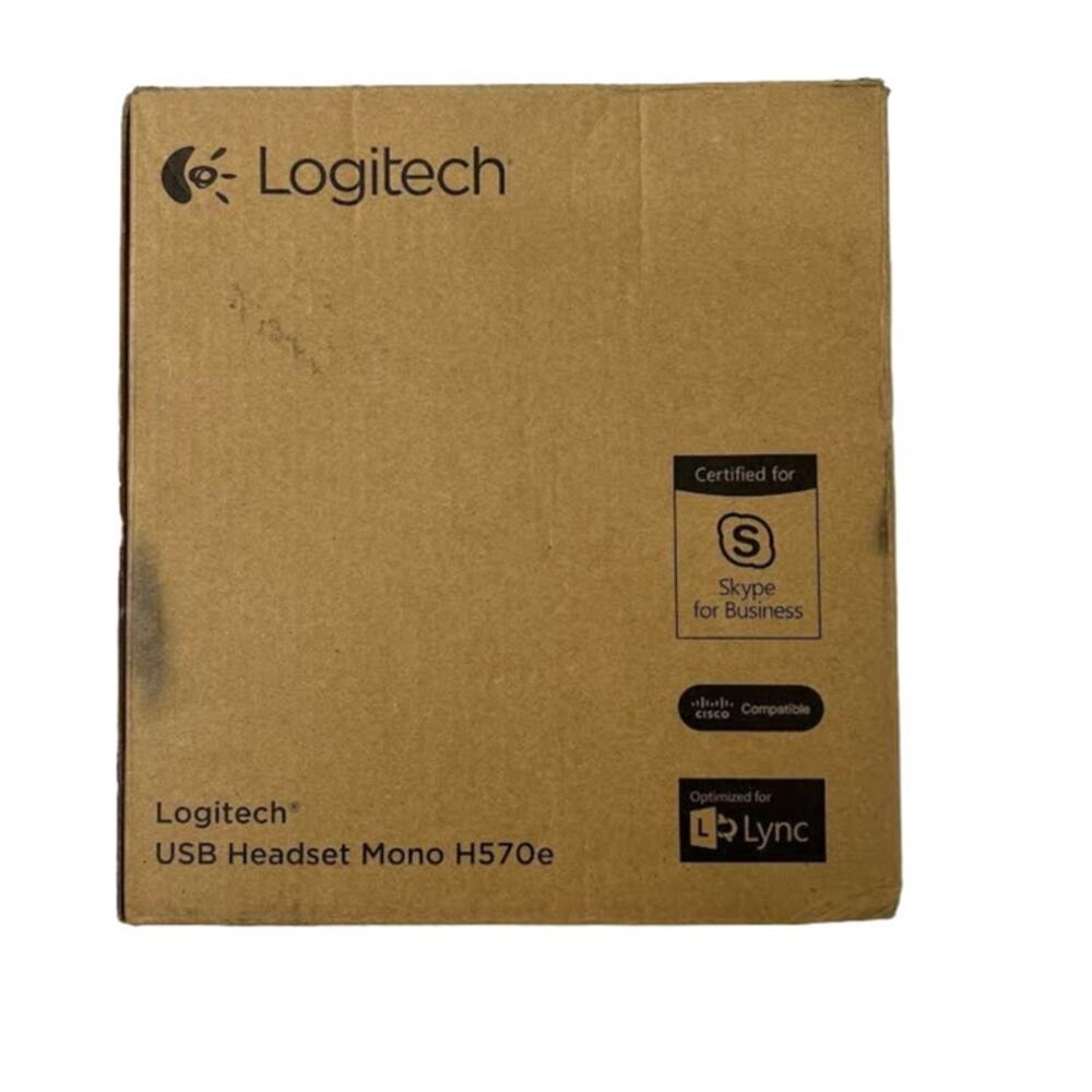 NWT! Logitech H570e‎ Wired Headset Mono Headphones-Noise-Cancelling Microphone - Picture 2 of 8